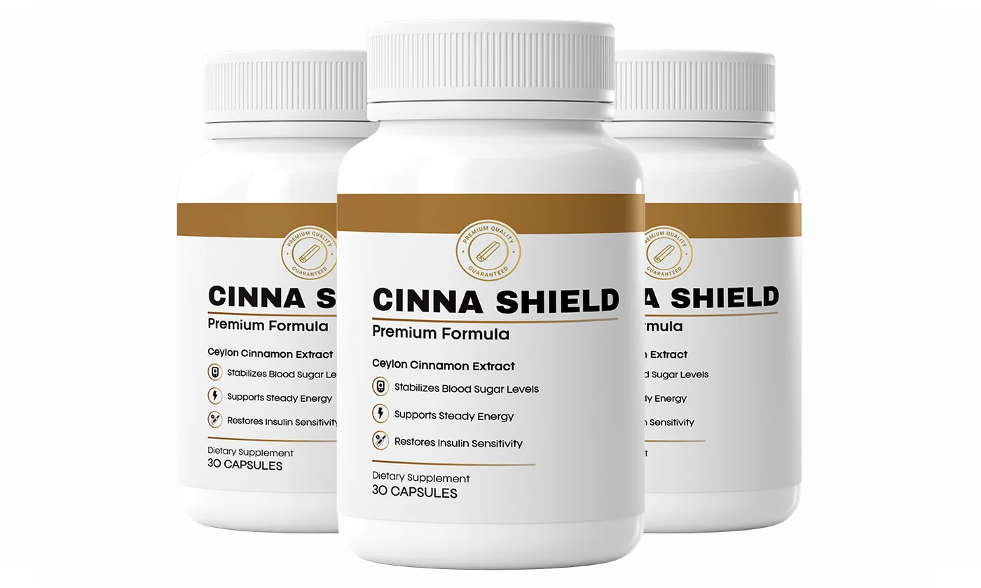 Three Cinna Shield bottles — 30 capsules each
